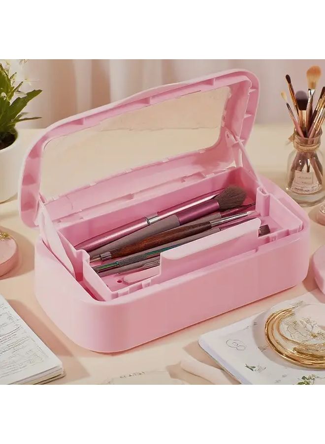 Purple Nail Storage Box Organizer Tray with Compartments for Salon Cleaning and Decoration - Image 3